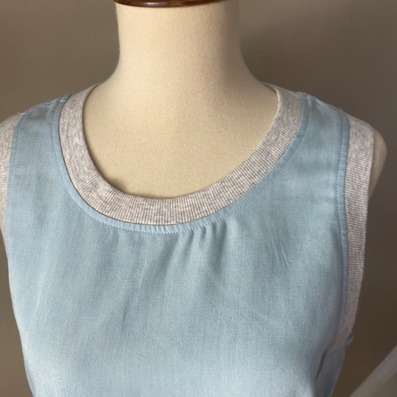 Loue & Grey Chambray Ribtrim Tencil Tank - Picture 5 of 8